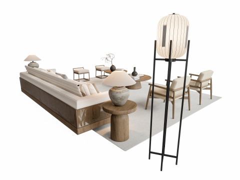 Sofa Coffee table sofa combination 2 3D Модель
