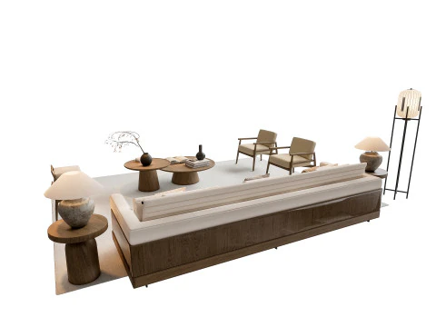 ソファ コーヒーテーブル ソファコンビネーション 2 3Dモデル