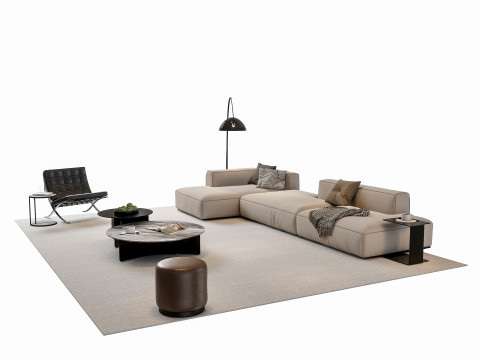 Sofa Coffee table sofa combination 03 3Dモデル