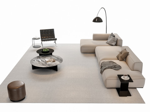 Sofa Coffee table sofa combination 03 3Dモデル