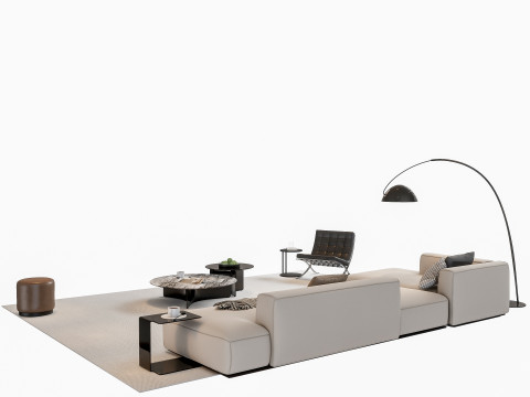 Sofa Coffee table sofa combination 03 3Dモデル
