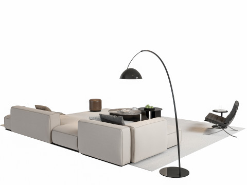 Sofa Coffee table sofa combination 03 3Dモデル