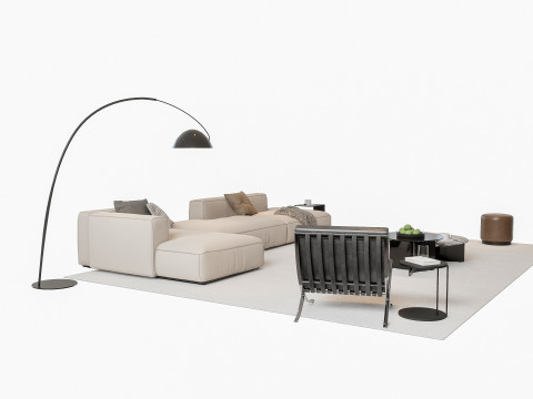 Sofa Coffee table sofa combination 03 3Dモデル