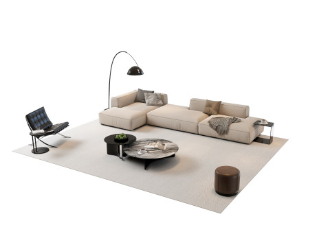 Sofa Coffee table sofa combination 03 3Dモデル