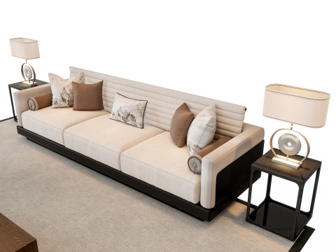 Sofa Coffee table sofa combination 3 3D Model