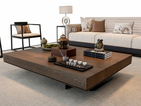 Sofa Coffee table sofa combination 3 3D Model