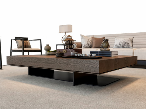 Sofa Coffee table sofa combination 3 3D Model