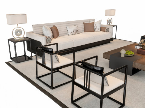 Sofa Coffee table sofa combination 3 3D Model