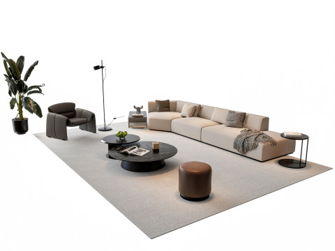 Sofa Coffee table sofa combination 4 3Dモデル