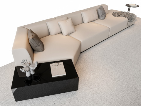 Sofa Coffee table sofa combination 4 3D मॉडल
