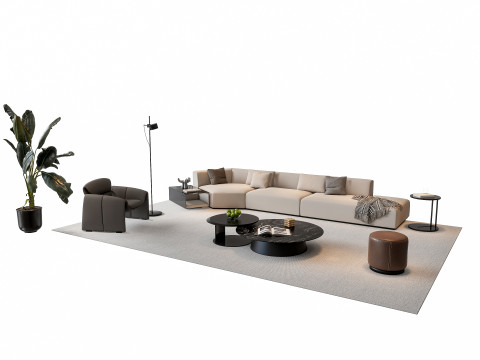 Sofa Coffee table sofa combination 4 3D मॉडल