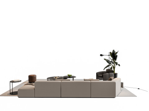 Sofa Coffee table sofa combination 4 3D मॉडल