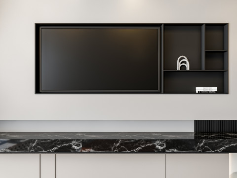 Sofa Coffee table sofa back panel TV wall Living room set 1 3D Модель