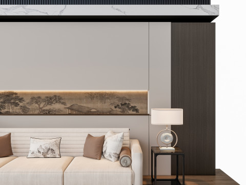 Sofa Coffee table sofa back panel TV wall Living room set 3 3D मॉडल