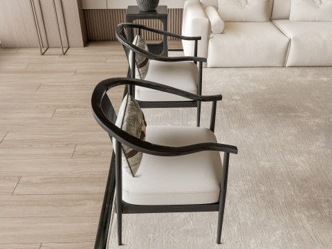 Sofa Coffee table Wall panel Living Combination 1 3D Model