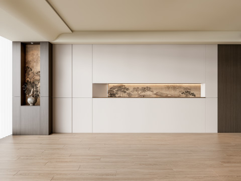 Sofa Coffee table Wall panel Living Combination 3 3D Модель