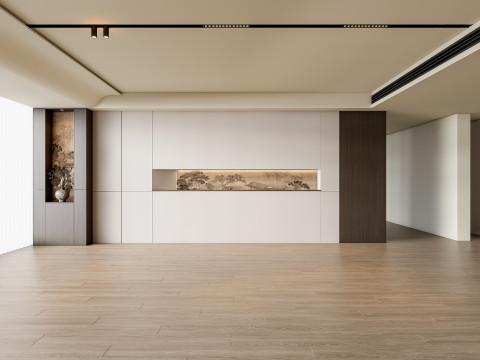 Sofa Coffee table Wall panel Living Combination 3 3D Модель
