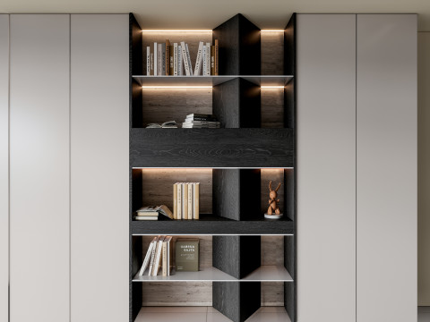 Sofa Coffee table Wall panel Living Combination 4 3D 모델