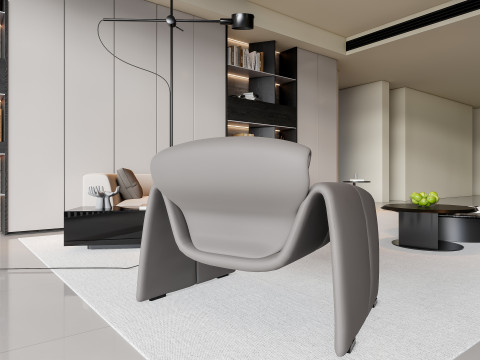 Sofa Coffee table Wall panel Living Combination 4 3D 모델