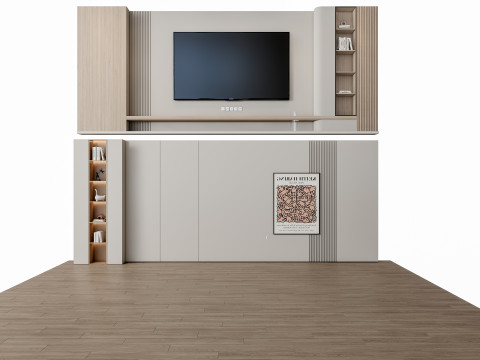 Sofa Coffee table Wall panel Living Combination 5 3Dモデル