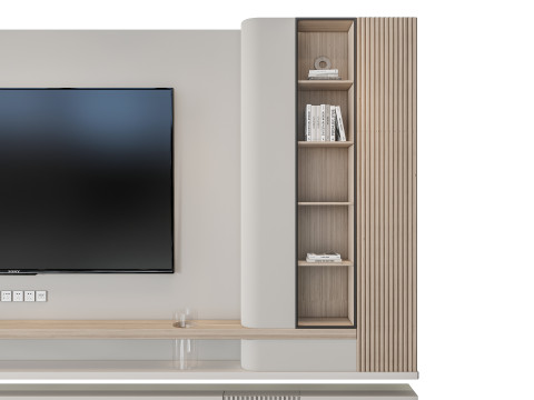 Sofa Coffee table Wall panel Living Combination 5 3Dモデル