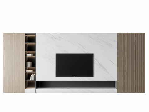 ソファ コーヒーテーブル 壁パネル リビング コンビネーション 8 3Dモデル