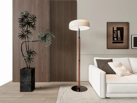 ソファ コーヒーテーブル 壁パネル リビング コンビネーション 8 3Dモデル