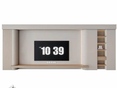 Sof&aacute; Mesa de centro Painel de parede Living Combination 10 Modelo 3D