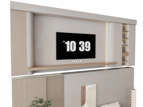 Sof&aacute; Mesa de centro Painel de parede Living Combination 10 Modelo 3D