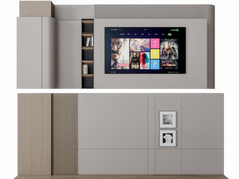 Sofa Coffee table Wall panel Living Combination 11 3Dモデル