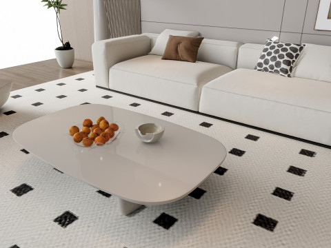 Sofa Coffee table Wall panel Living Combination 17 3Dモデル