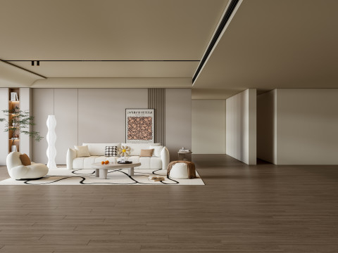 Sofa Coffee table Wall panel Living Combination 5 3Dモデル