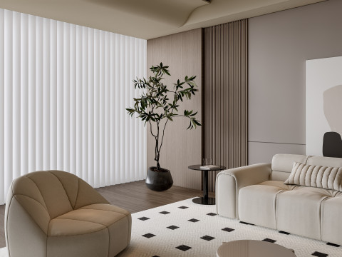 Sofa Coffee table Wall panel Living Combination 9 3Dモデル