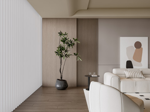Sofa Coffee table Wall panel Living Combination 9 3Dモデル