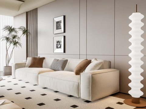 Sofa Coffee table Wall panel Living Combination 12 3D Model