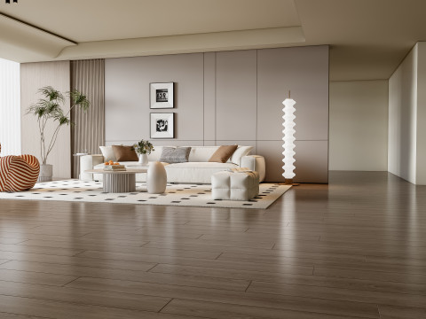 Sofa Coffee table Wall panel Living Combination 12 3D Model