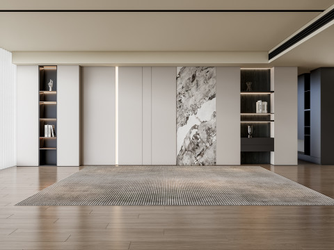 Sofa Coffee table Wall panel Living Combination 13 3Dモデル