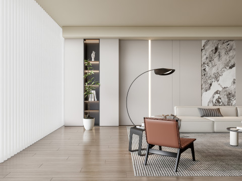 Sofa Coffee table Wall panel Living Combination 13 3Dモデル