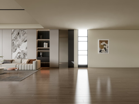Sofa Coffee table Wall panel Living Combination 13 3Dモデル
