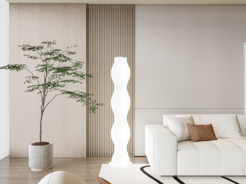 Sofa Coffee table Wall panel Living Combination 15 Model 3D