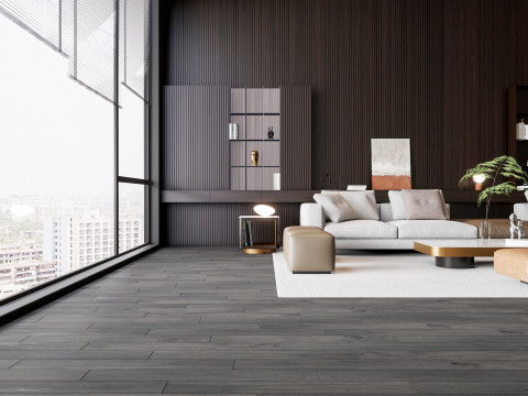 Sofa Coffee table Wall panel Living Combination 16 3Dモデル