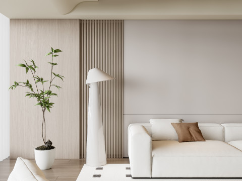 Sofa Coffee table Wall panel Living Combination 17 3D 模型