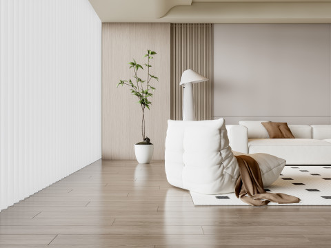 Sofa Coffee table Wall panel Living Combination 17 3D 模型
