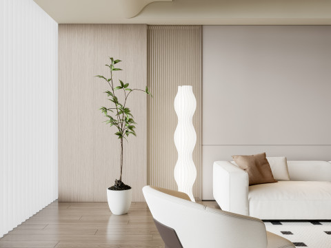 Sofa Coffee table Wall panel Living Combination 19 3Dモデル
