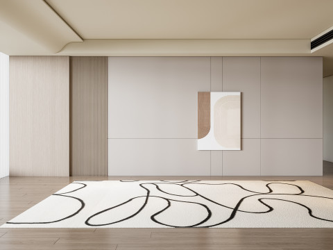 Sofa Coffee table Wall panel Living Combination 19 3Dモデル