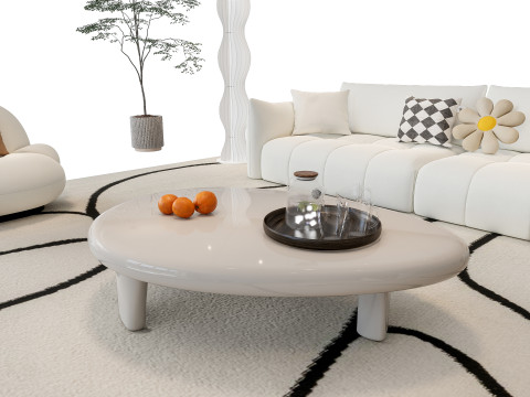 Sofa Coffee table sofa combination 5 3D Model