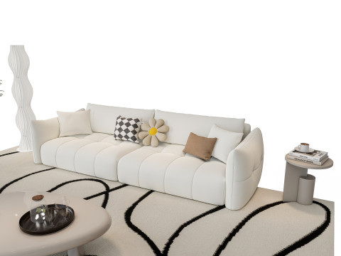 Sofa Coffee table sofa combination 5 3D Model