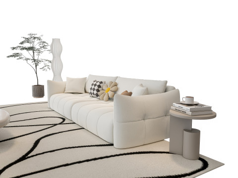 Sofa Coffee table sofa combination 5 3D Model