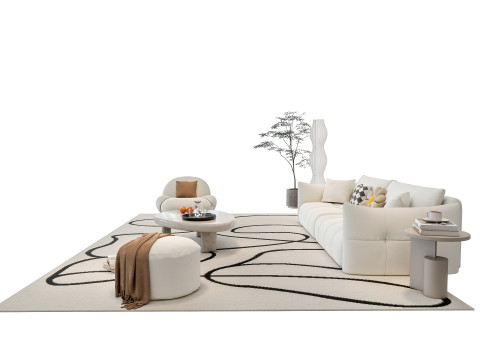Sofa Coffee table sofa combination 5 3D Model