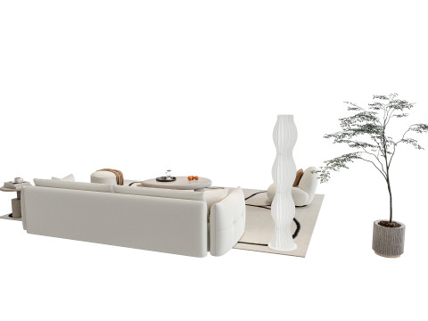 Sofa Coffee table sofa combination 5 3D Model